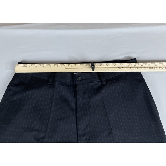 J. Crew Classic Fit Wool Blend Trousers Men's 36/32 Dark Blue Pinstripe Academia - Picture 9 of 16